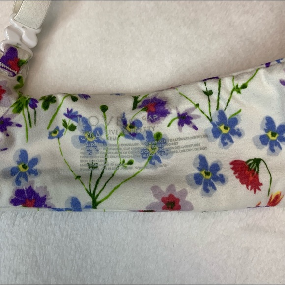 White Flower Patterned Gap Body Bra - Picture 3 of 3